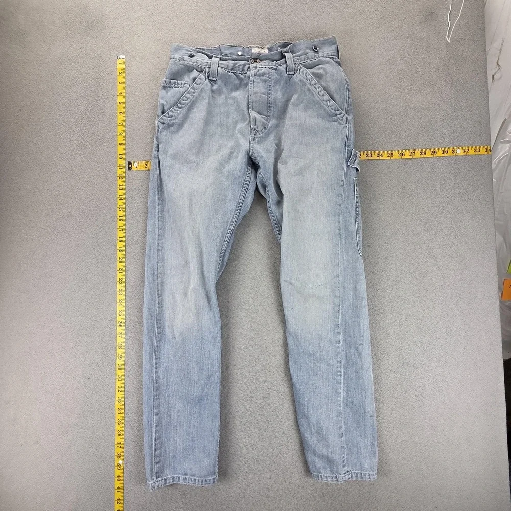 VTG Levis Engineered Jeans Mens Blue Light Wash Twisted Buckle Back Fits 30x30‎
